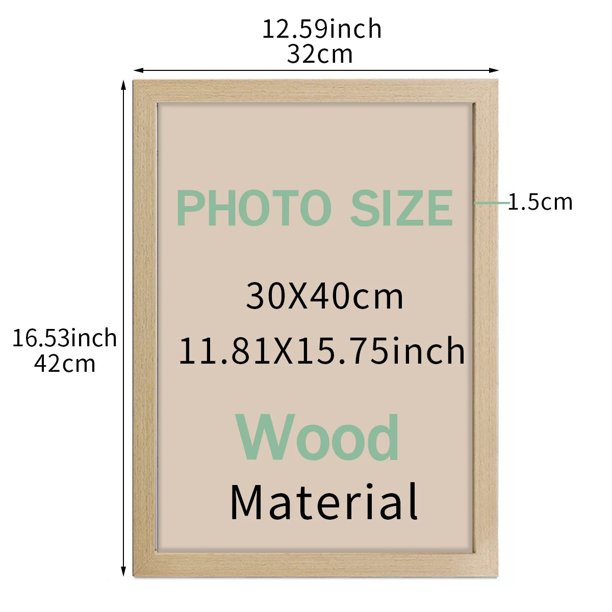 Black and White Wooden Photo Frame