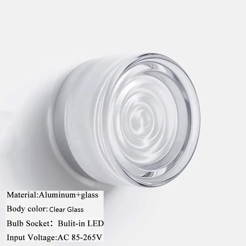 Modern Glass Round Wall Sconce