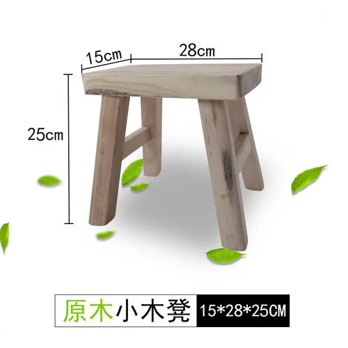 Custom Solid Wood Foot Stool, Square Bench