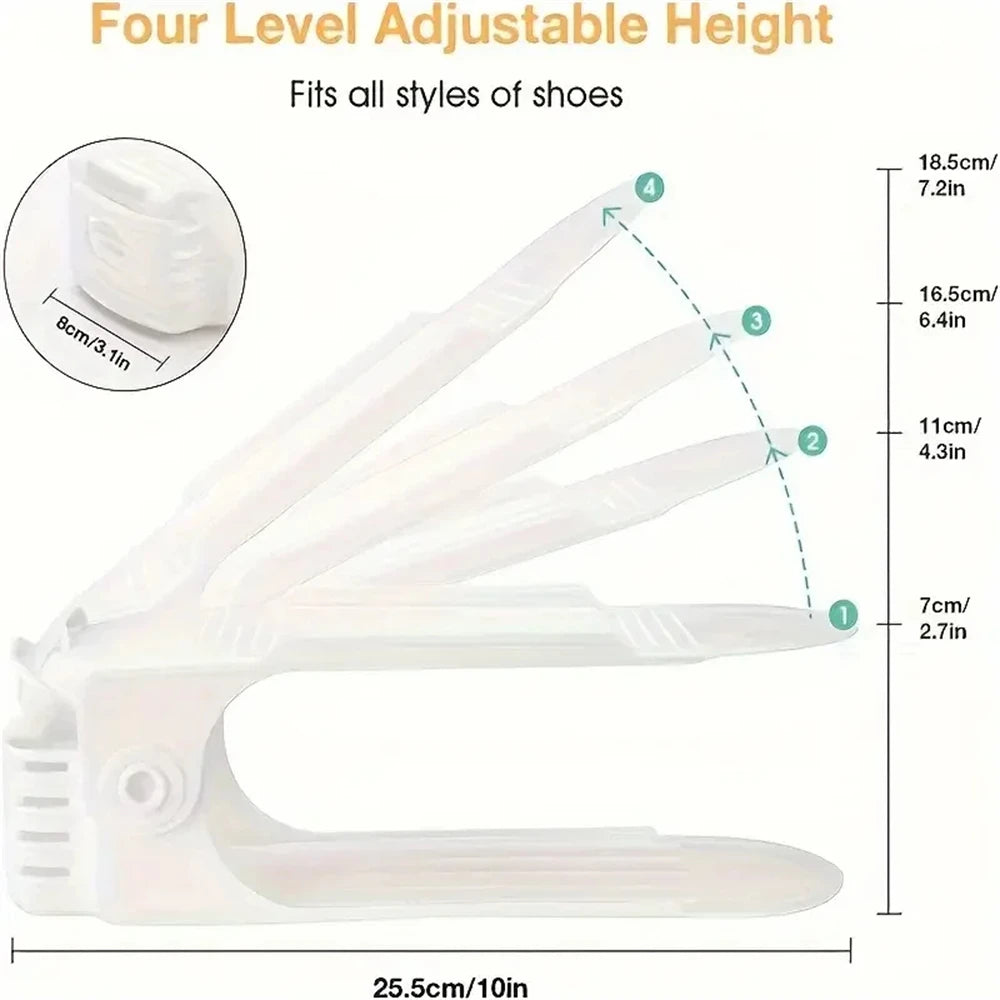 Adjustable Shoe Slot Organizers Set of 10