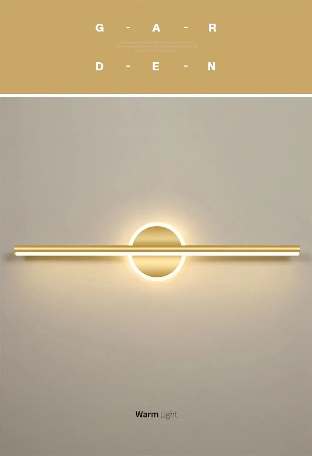 Black Gold Mirror Strip Light