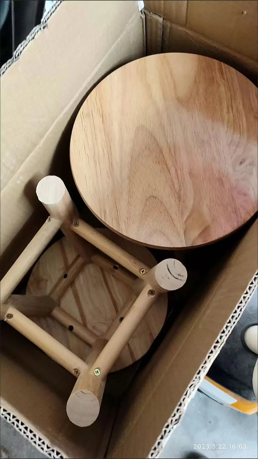 Solid Wood Round Stool