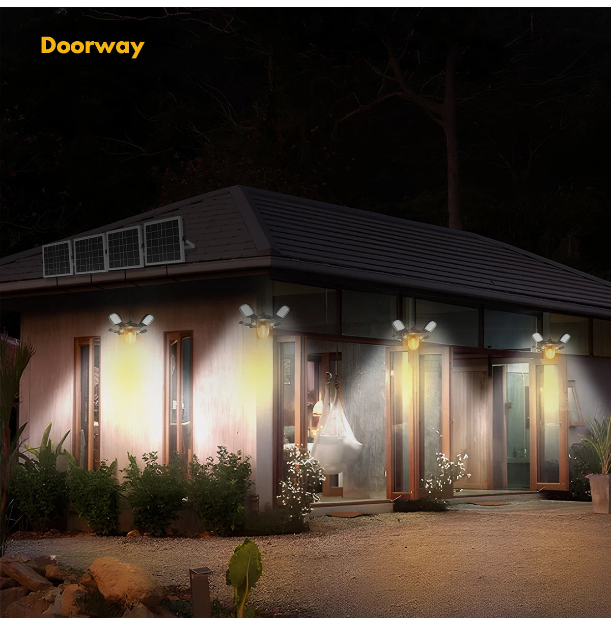 192led Solar Powered Barn Light Solar Shed Light