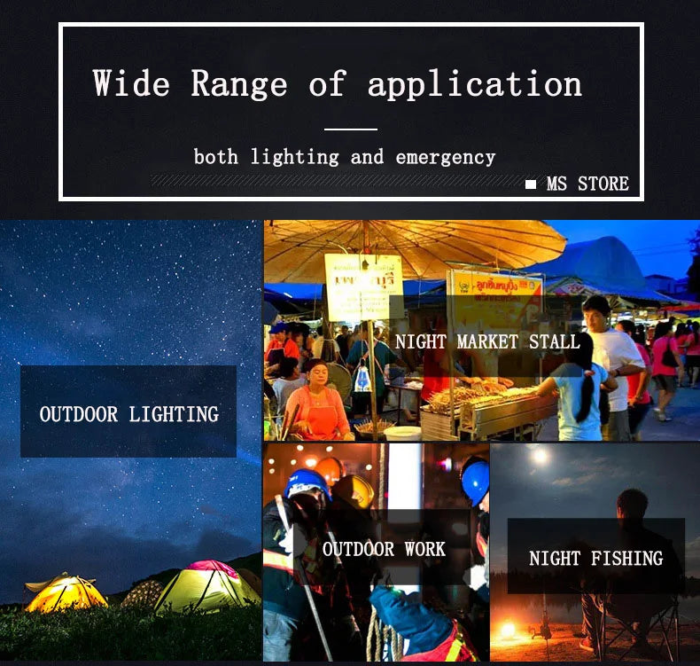9900mAh Rechargeable Powerful Light Camping Lantern with Magnet Strong