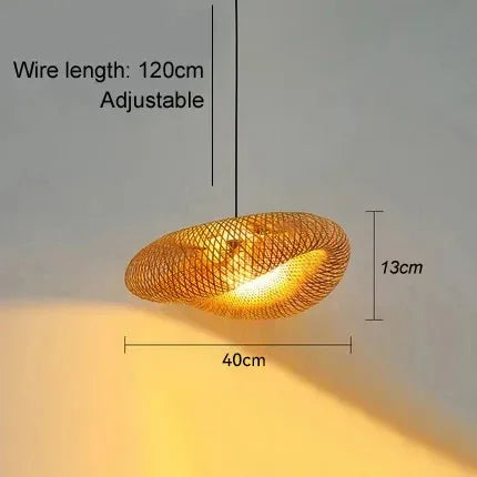 Handwoven Bamboo Pendant Light