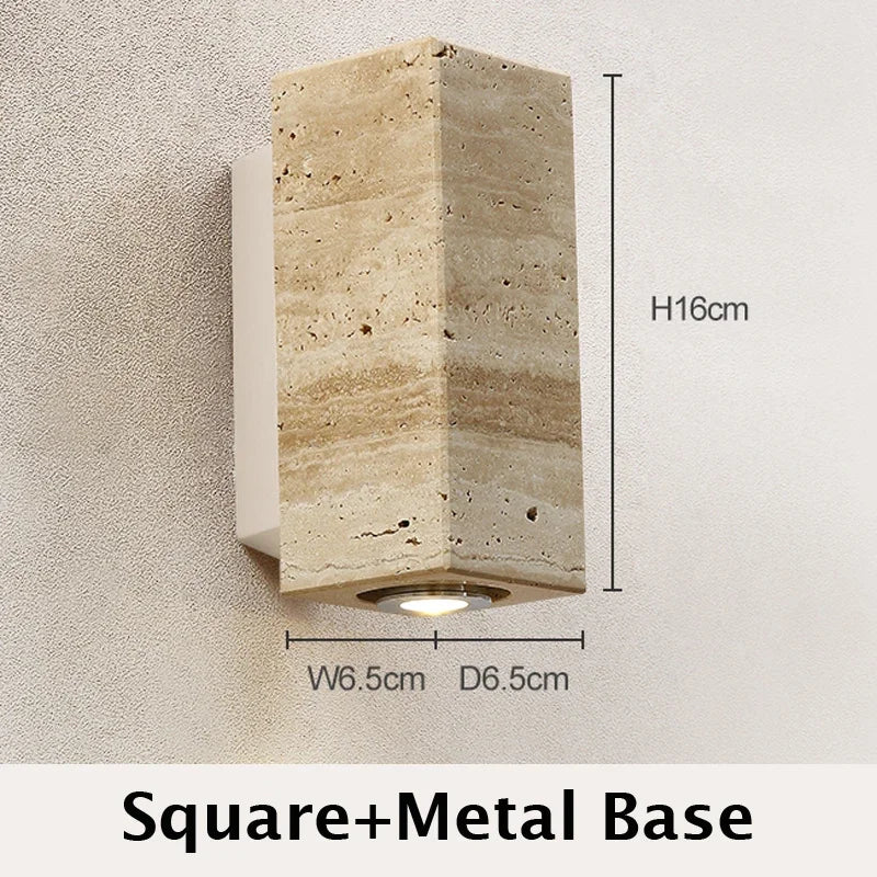 Travertine Wabi Sabi Wall Lamp
