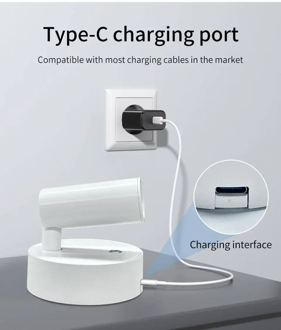Touch Sensor USB Rechargeable LED Wall Lamp