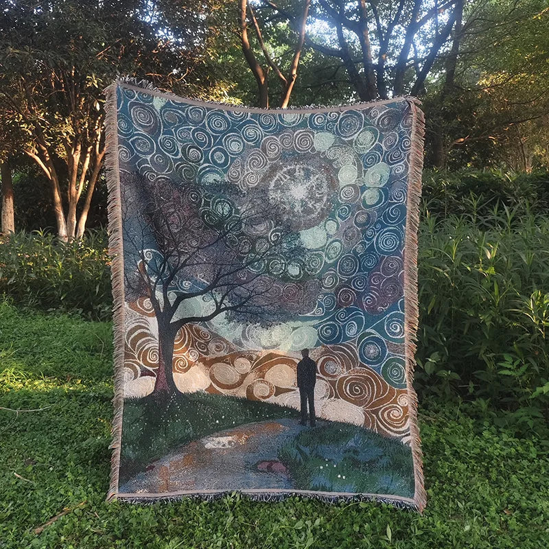Leopard Jacquard Knit Throw