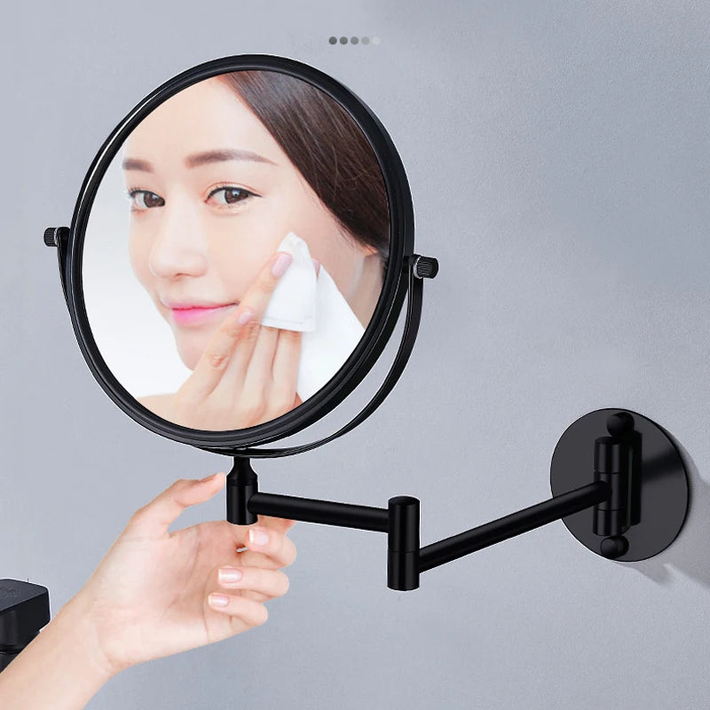 Retractable Round Vanity Mirror