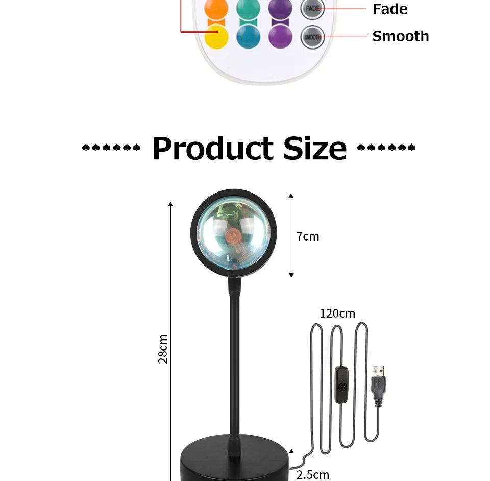 Sunset Bluetooth Rainbow Projector