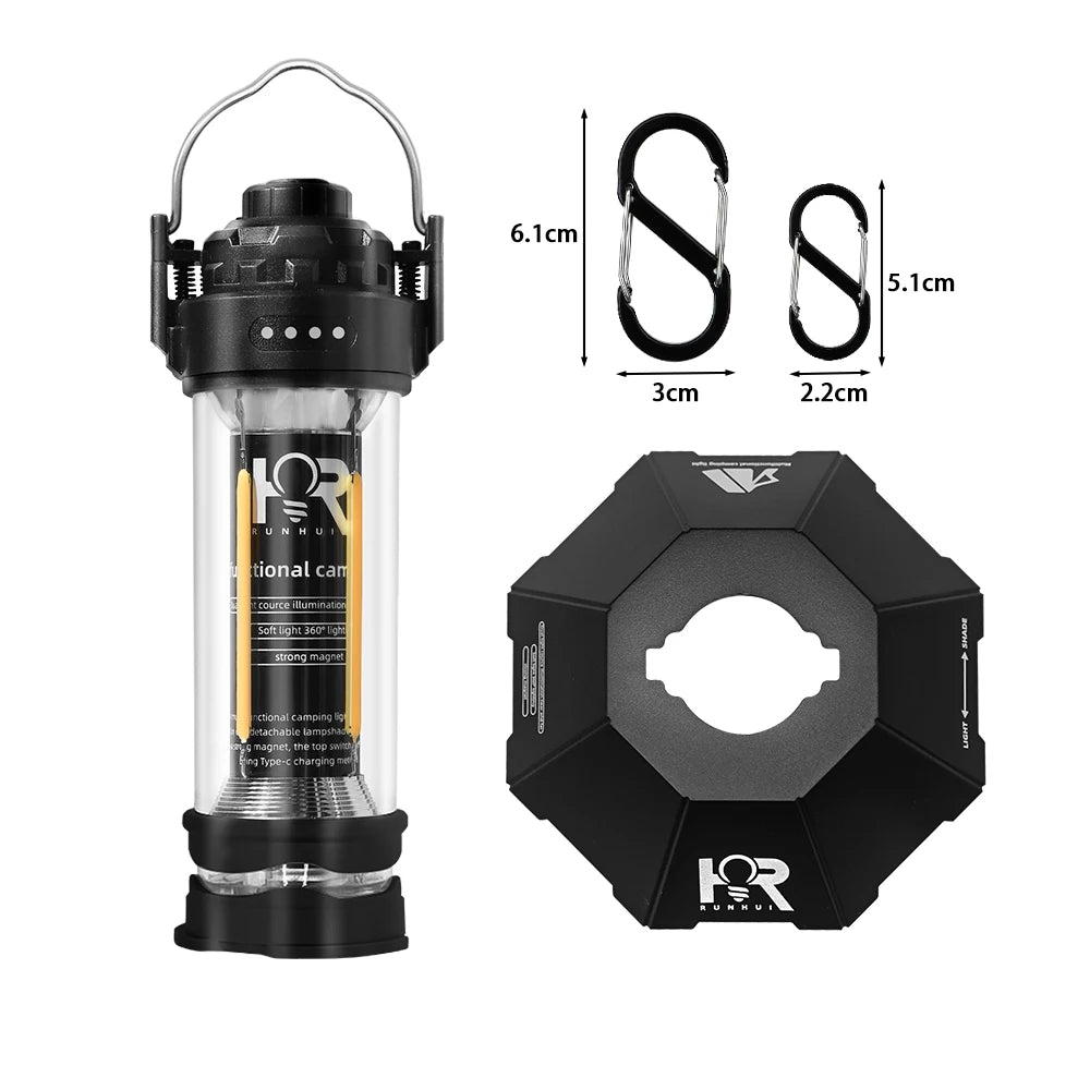 DOTWISE 3000mAH Camping Portable Retro Lantern Camping Lighthouse Tent