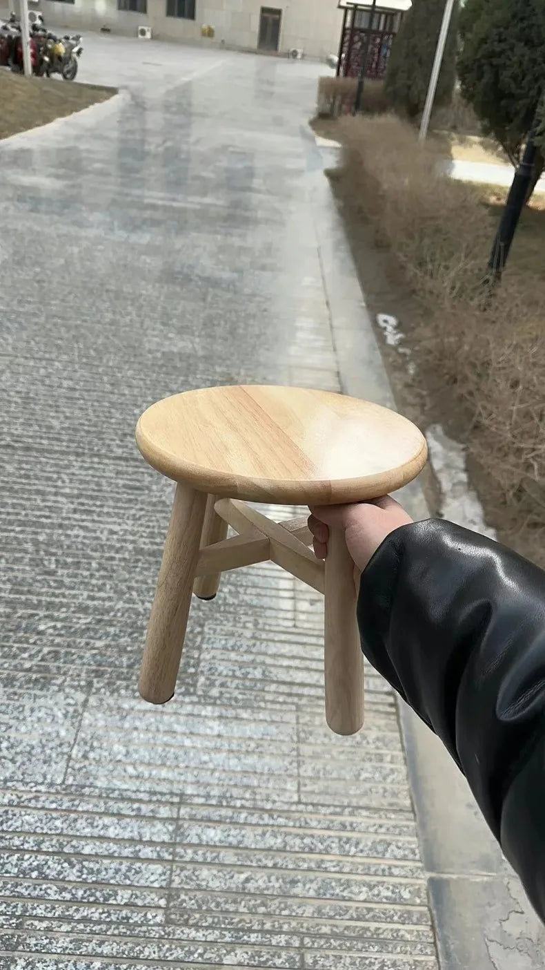 Solid Wood Small Round Stool