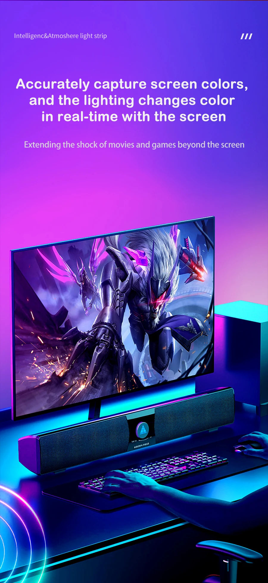 Smart LED Gaming Monitor Light Bar