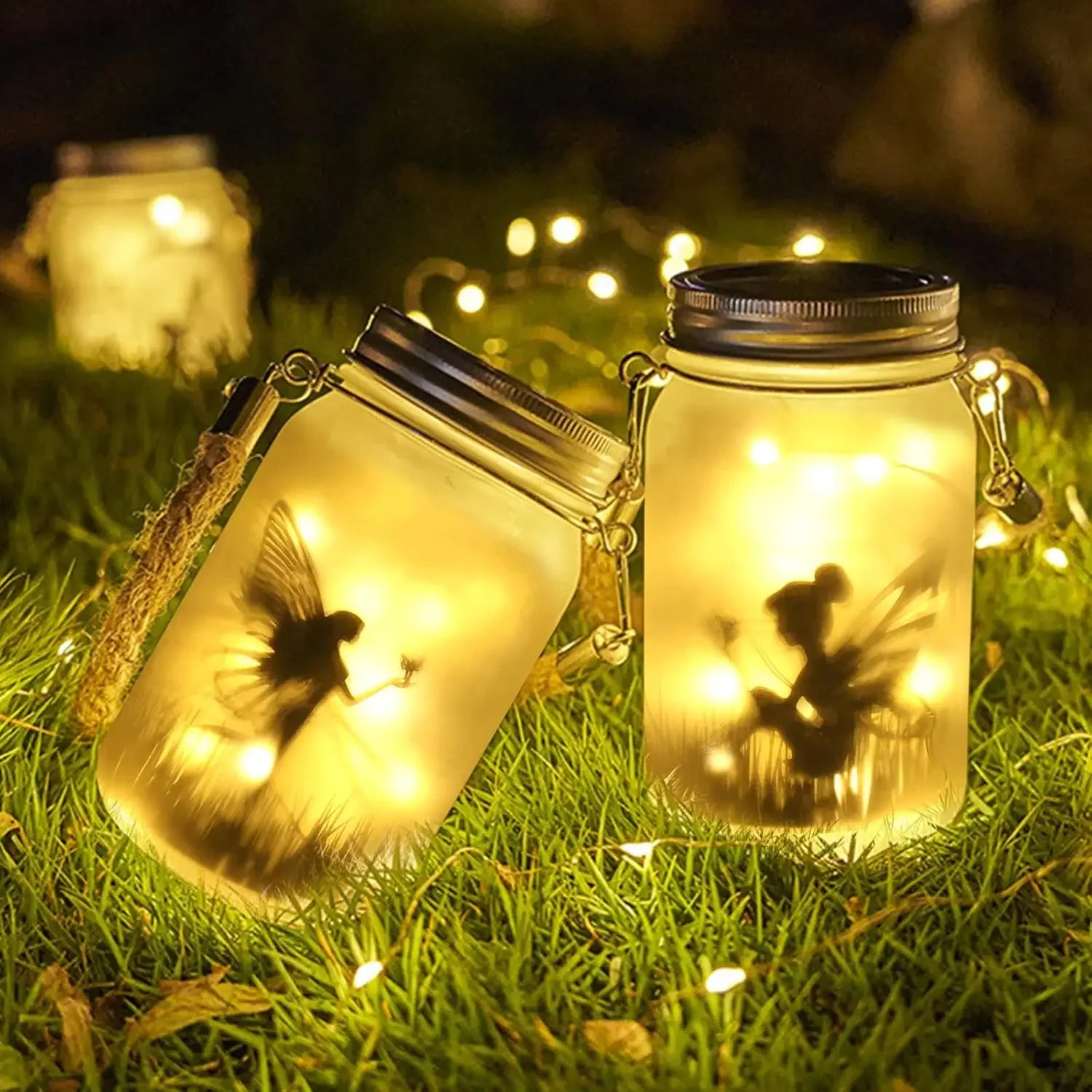 Solar Mason Jar Fairy Light Lantern