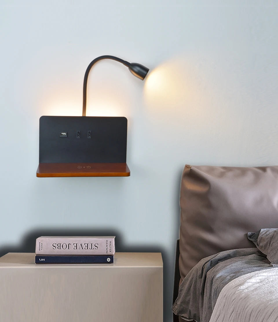 Wall Lamp With USB Charging