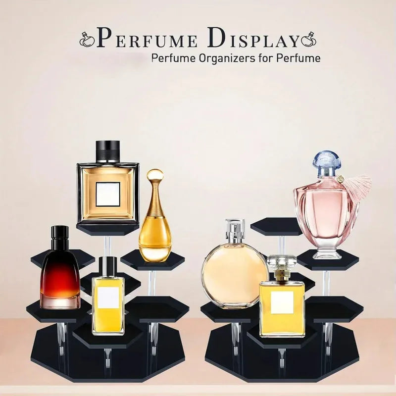 Hexagonal Acrylic Cosmetic Display Rack