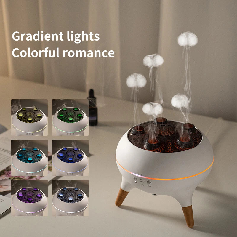 Dynamic Jellyfish Air Humidifier 250ml Essential Oil Diffuser Remote