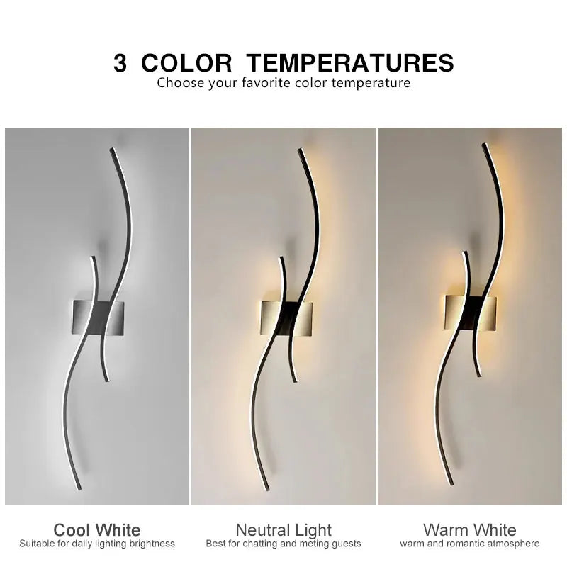Indoor LED Wall Lamps for Corridor Bedroom Aluminum LED Wall Sconce