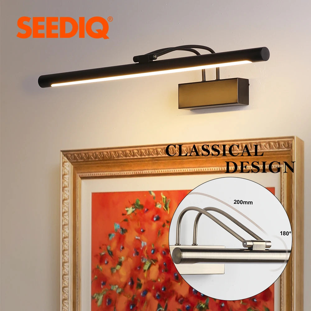 Led Bathroom Wall Light Black Copper AC85-265V Interior Wall Lamp