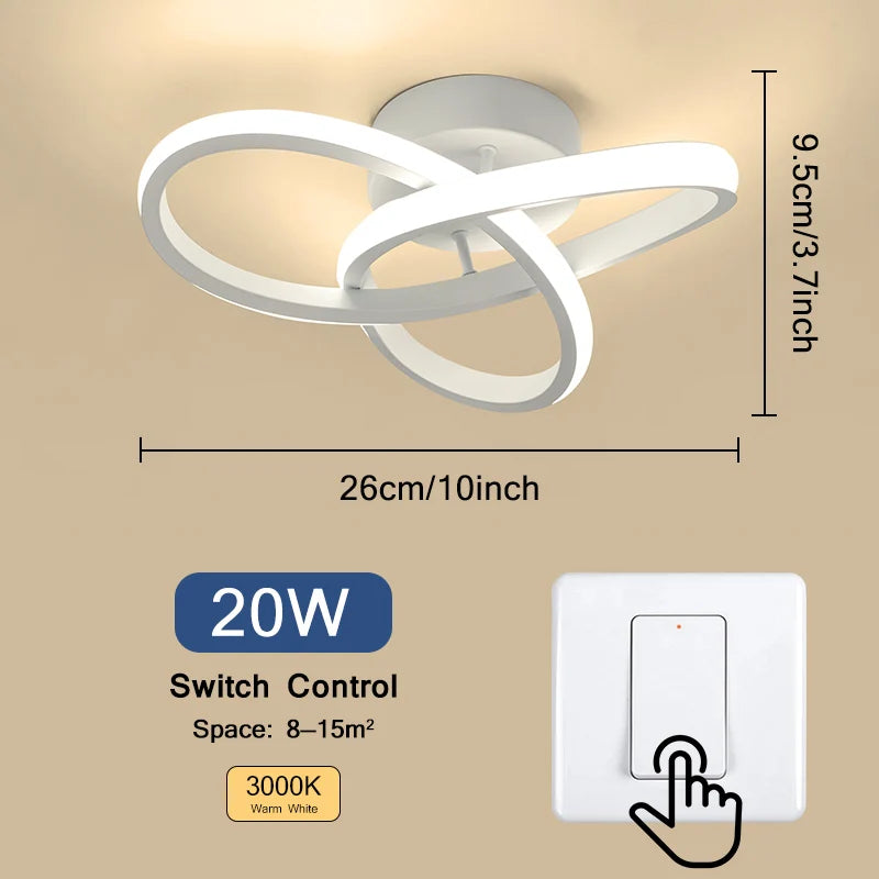 Modern Three Color LED Ceiling Lamp