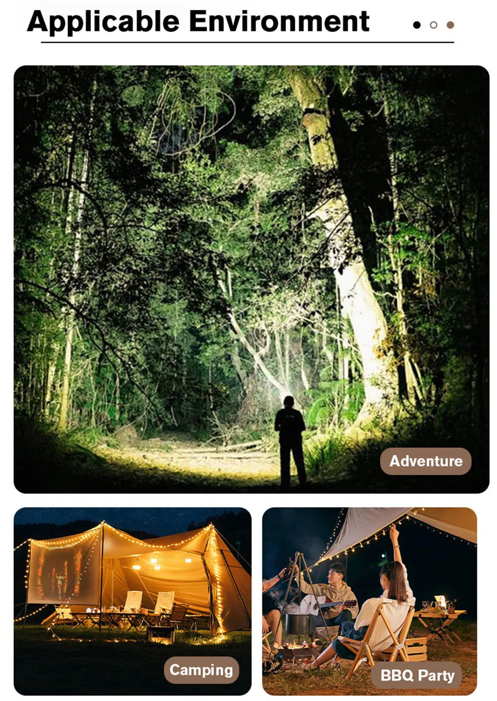 18000mAh 100W Rechargeable LED Camping Lantern Strong Light Magnetic