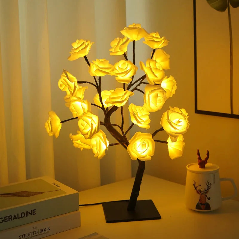 LED Rose Tree Night Light