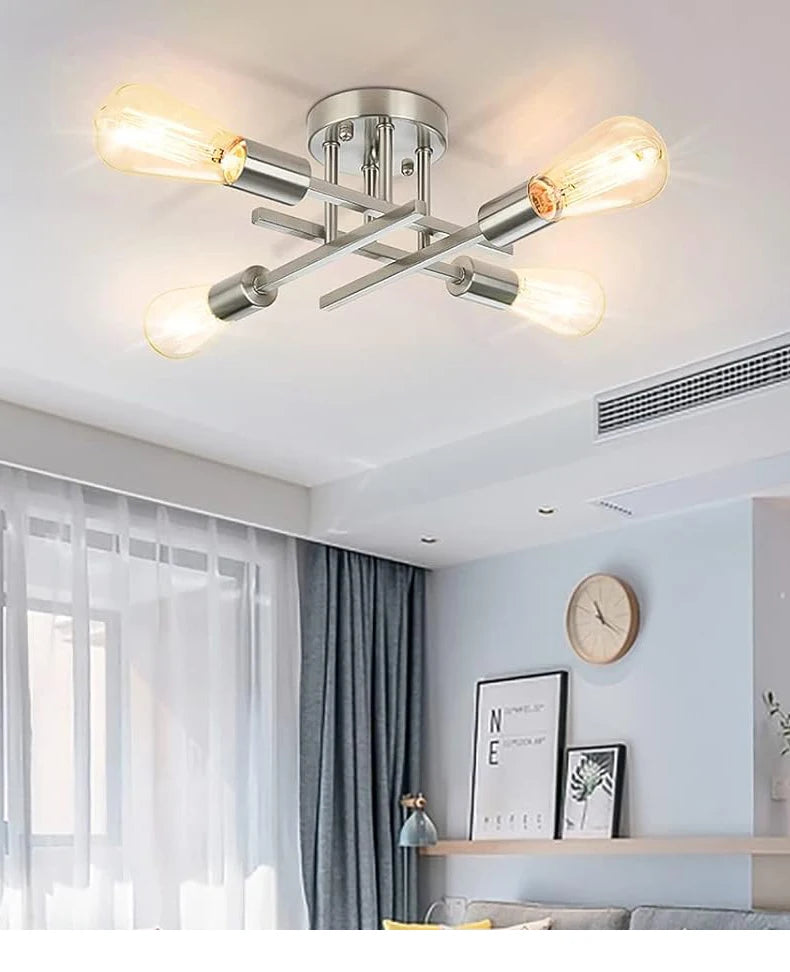 Nordic Semi Recessed Bedroom Chandelier