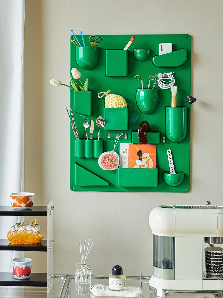 Wall Mounted Storage Rack with Hooks
