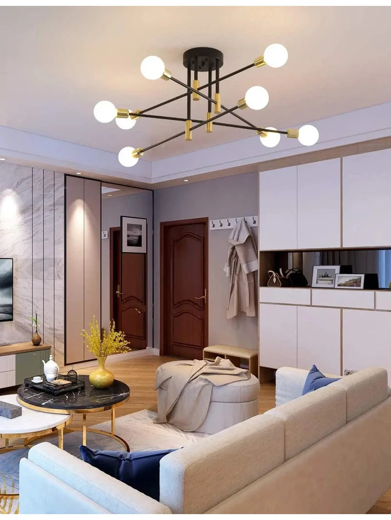 Retro Industrial Iron Ceiling Chandelier