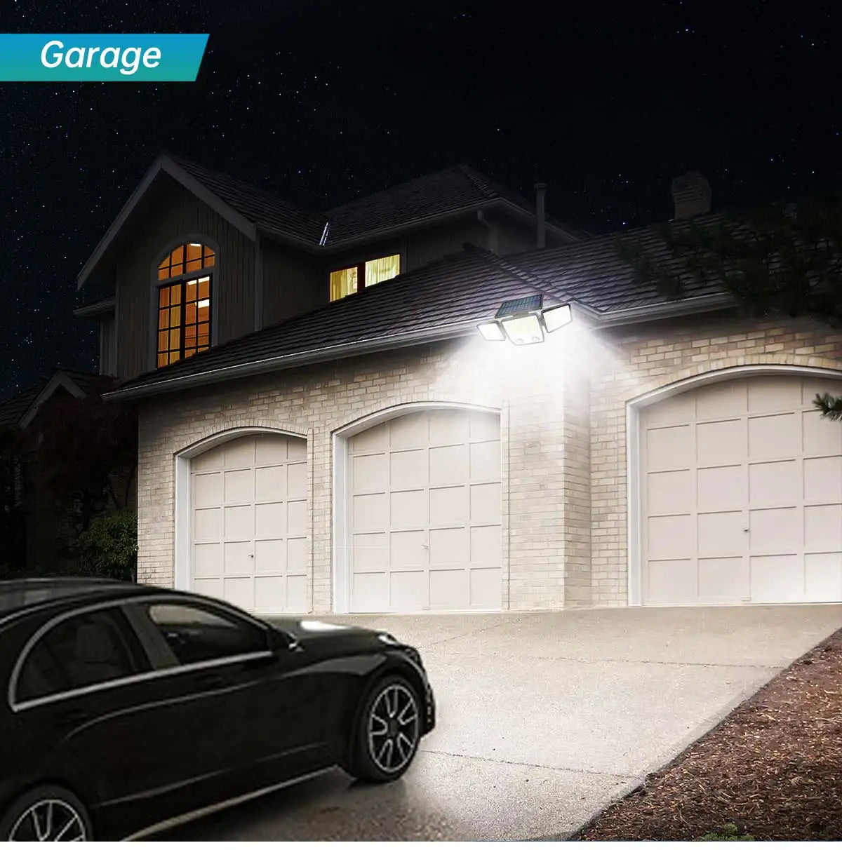 3-Head Adjustable Solar Motion Light