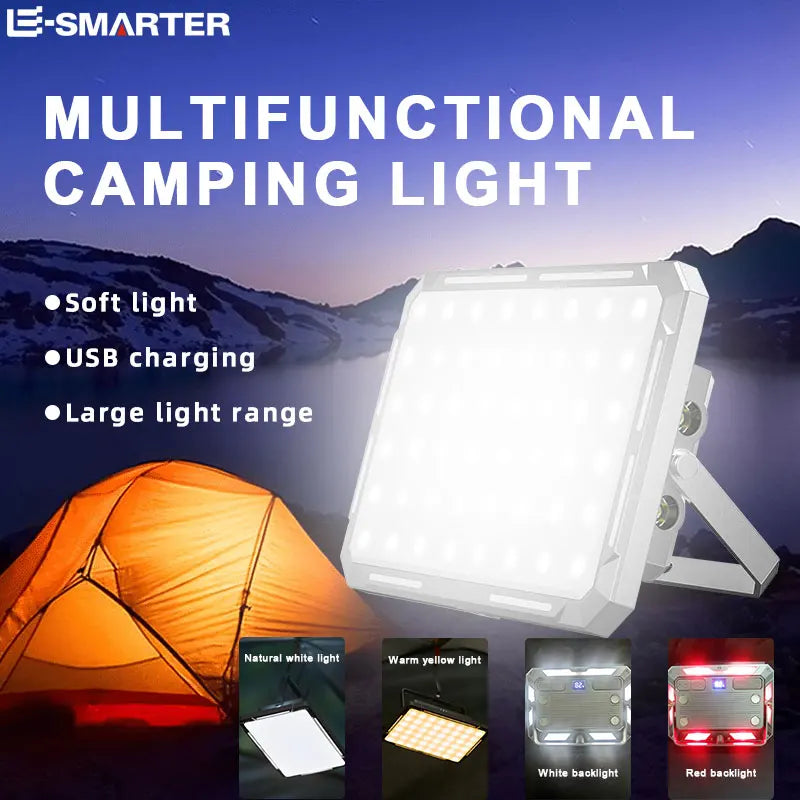 Portable LED Camping Tent Light Rechargeable Searchlight High Power