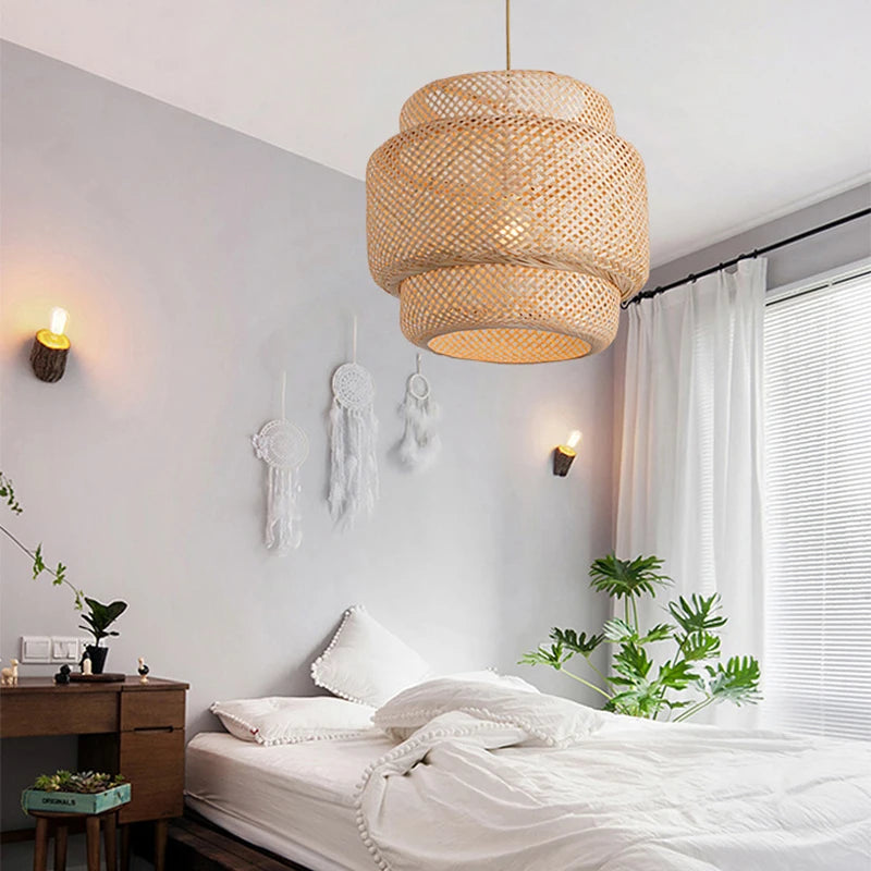 Hand Woven Bamboo Pendant Light