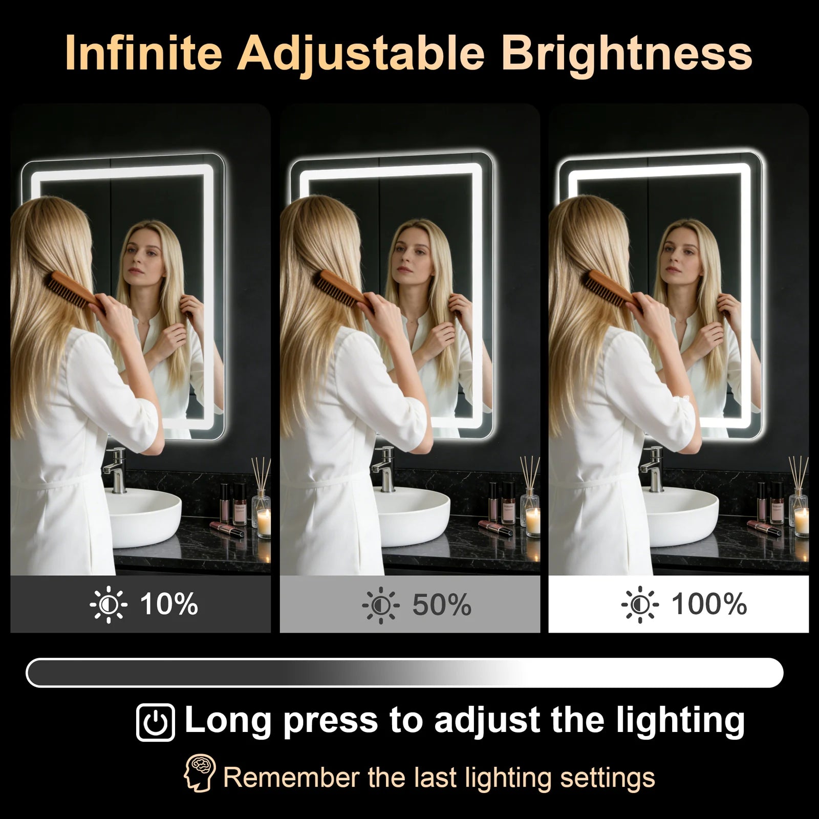 50x70 Backlit Bathroom Mirror