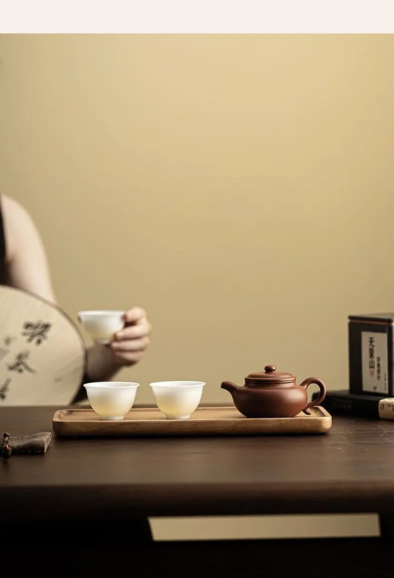 Natural Wood Rectangular Serving Tray