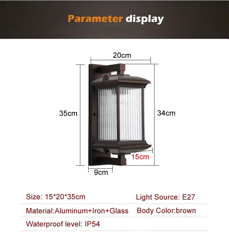 Metal Outdoor Wall Lantern