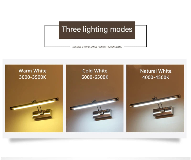 Mirror Wall Lamps Bathroom Modern Wall Lights 43CM 55CM 9W 12W Toilet