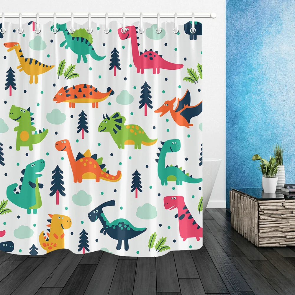 Funny Shower Curtains Bathroom Curtain With Hooks Decor Waterproof Cat