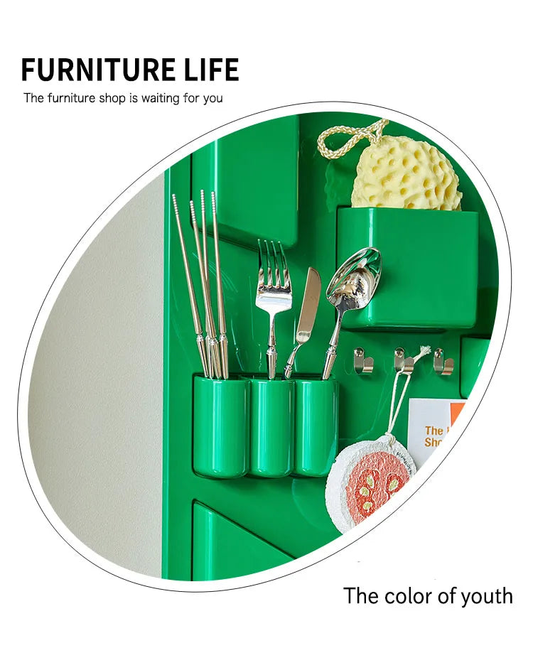 Wall Mounted Storage Rack with Hooks