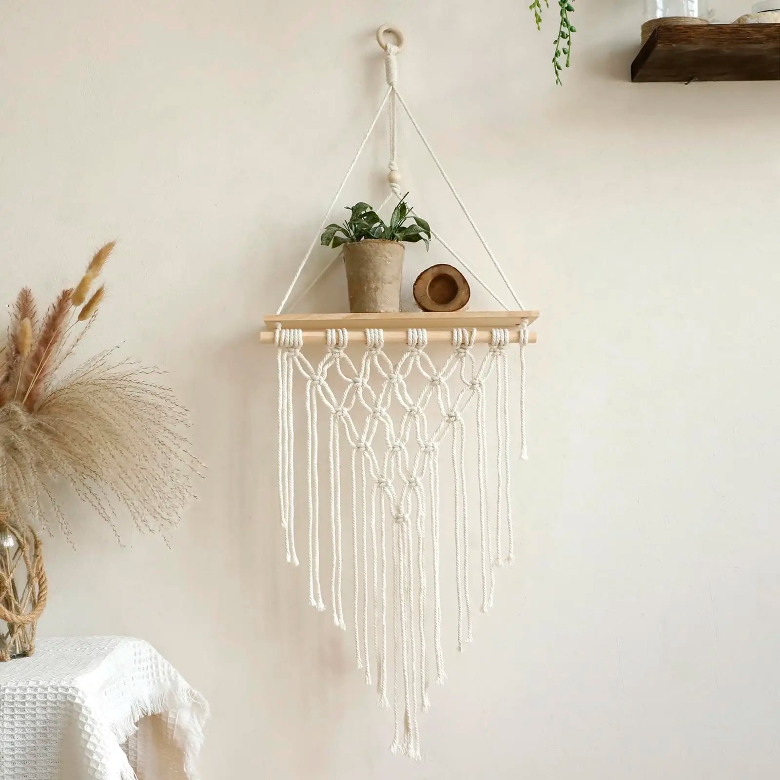 Macrame Wall Hanging Shelf