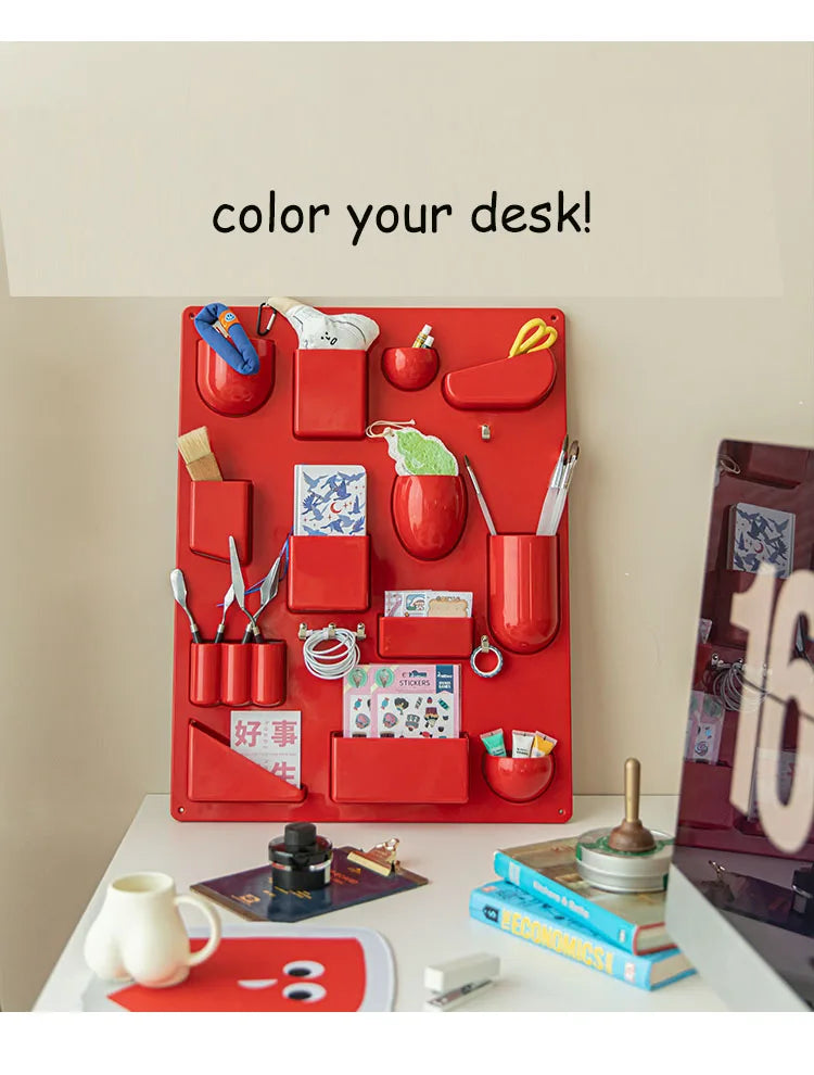 Wall Mounted Storage Rack with Hooks
