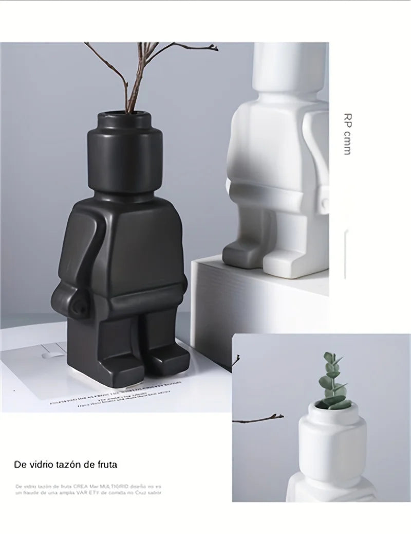 Nordic Ceramic Robot Vase
