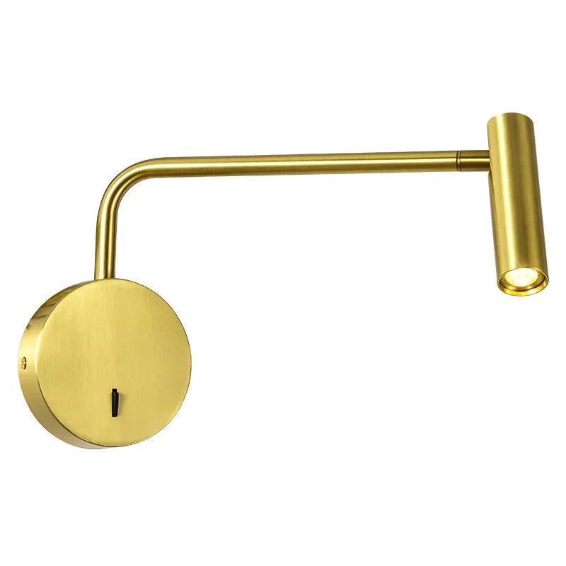 Modern Swing Arm Reading Wall Lamp Hotel Rooms Lamp 3W LED Adjustable