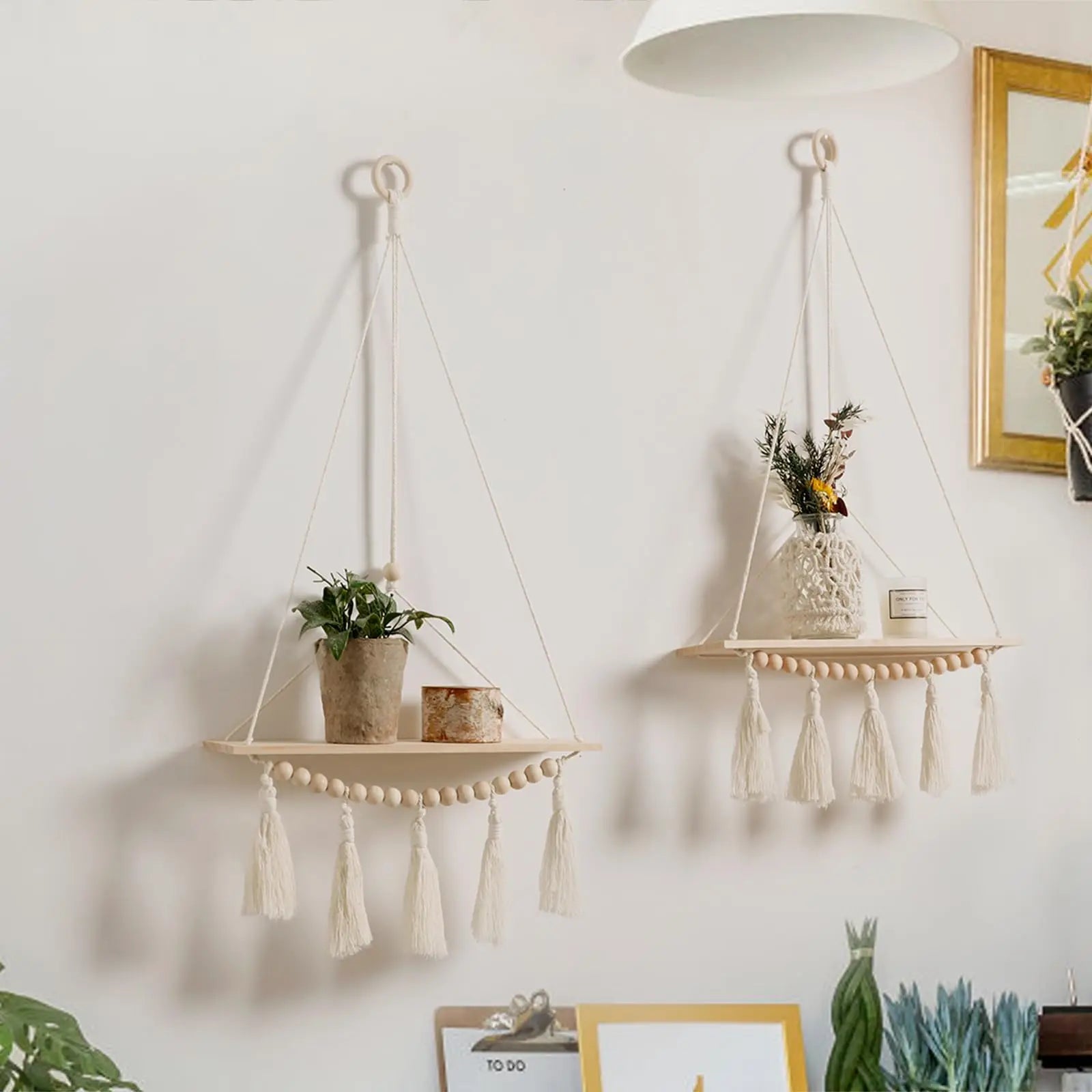 Macrame Wall Hanging Shelf