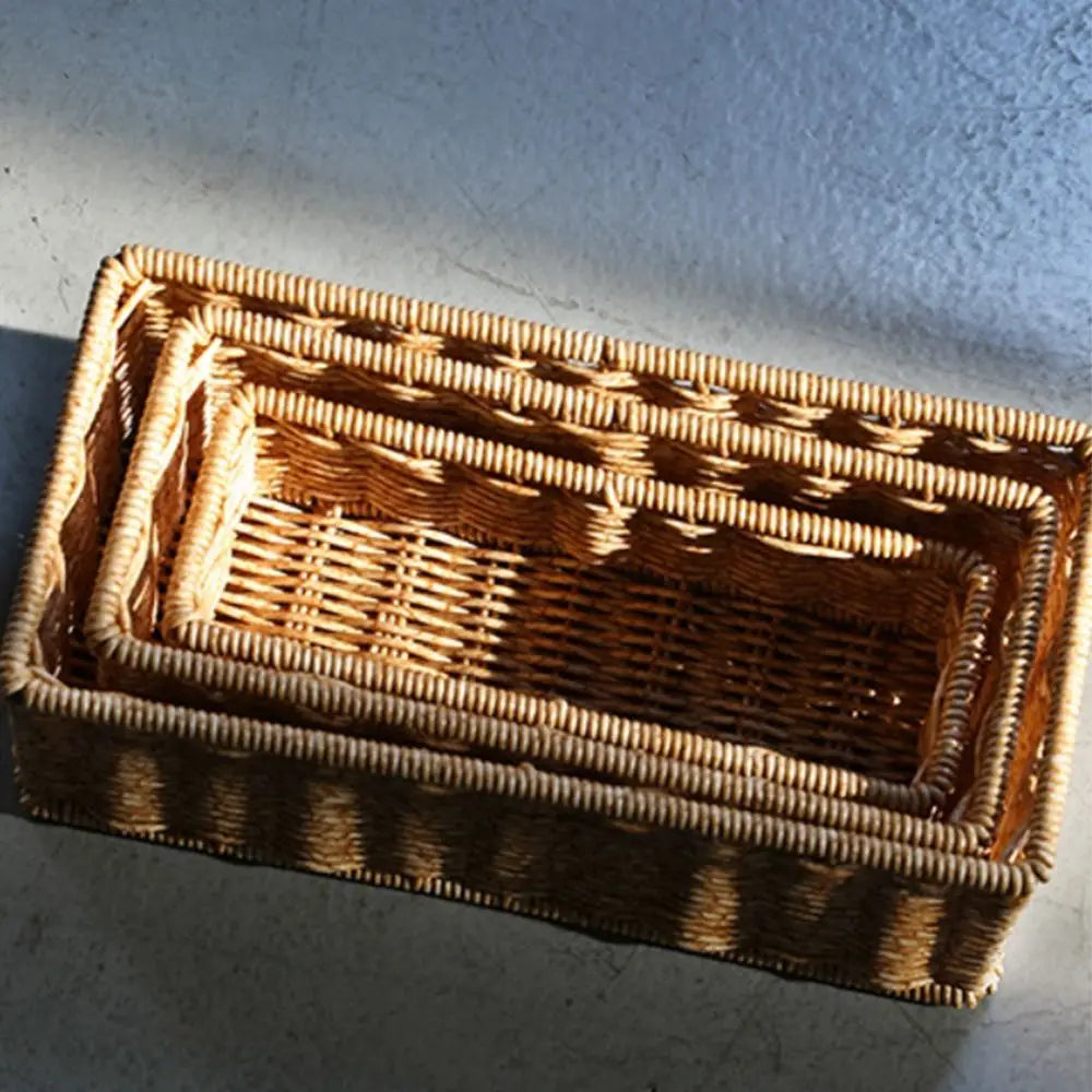 Woven Rectangular Storage Basket