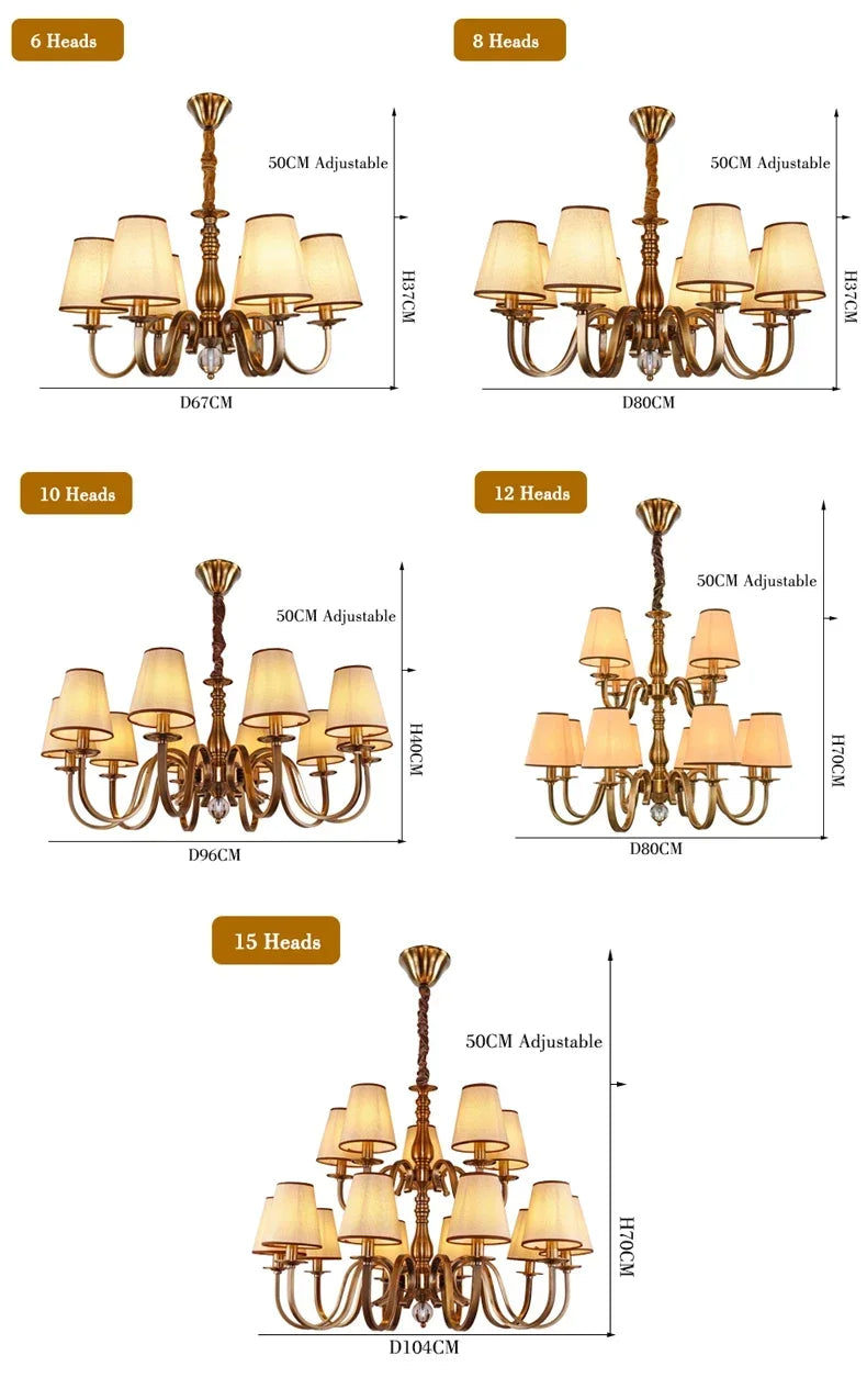 Classic Multi Arm LED Chandelier