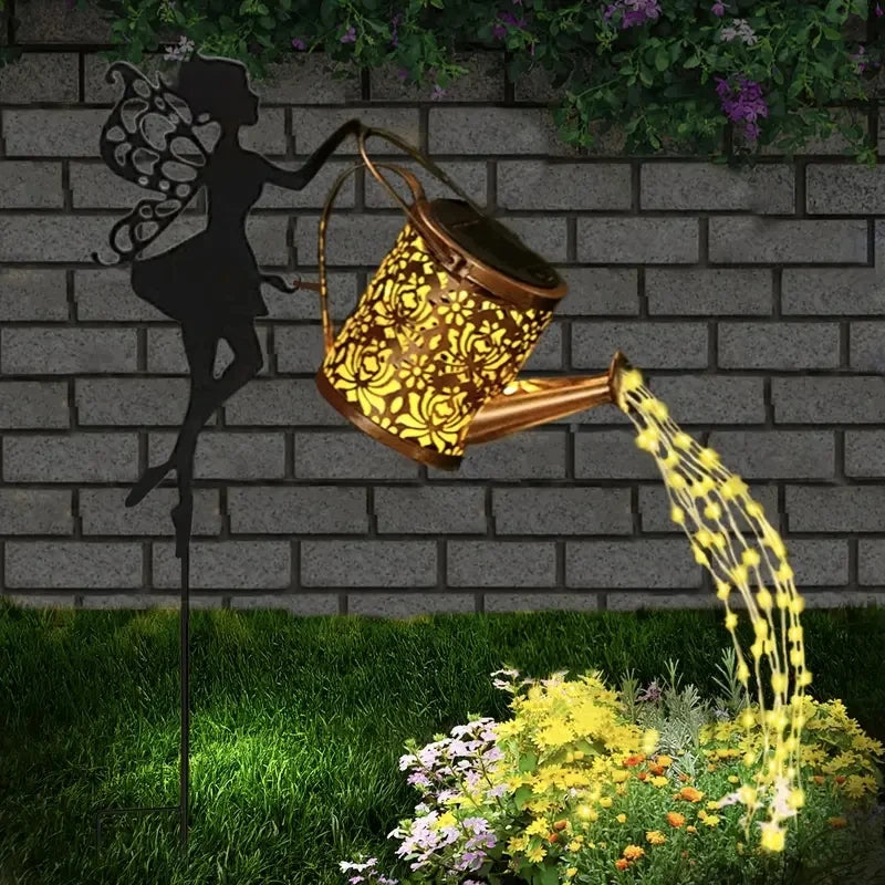 1PC Iron Solar Lantern Outdoor, Solar-Powered Garden Light