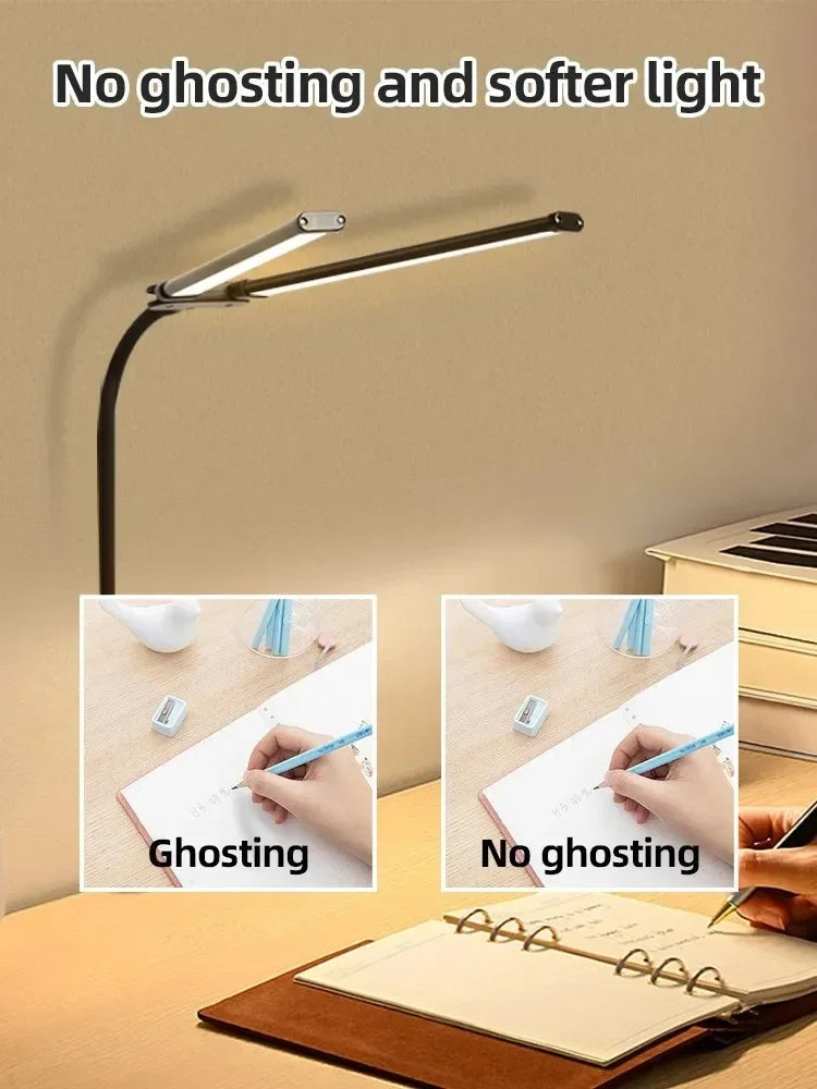 Double Single Head Led Clip Desk Lamp Dimmable Computer Table Lamps
