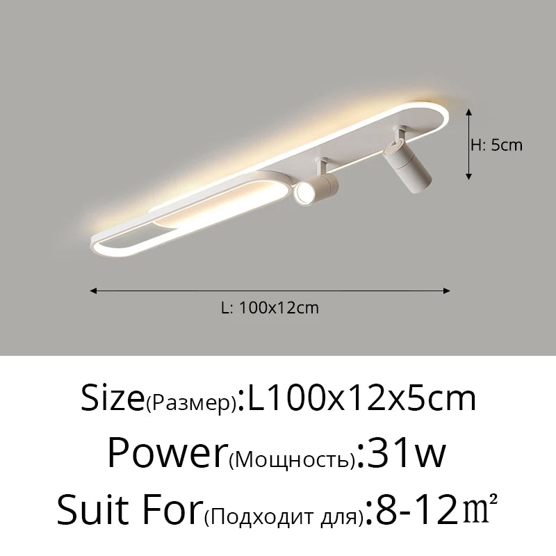 Ceiling Light with Adjustable Spotlights