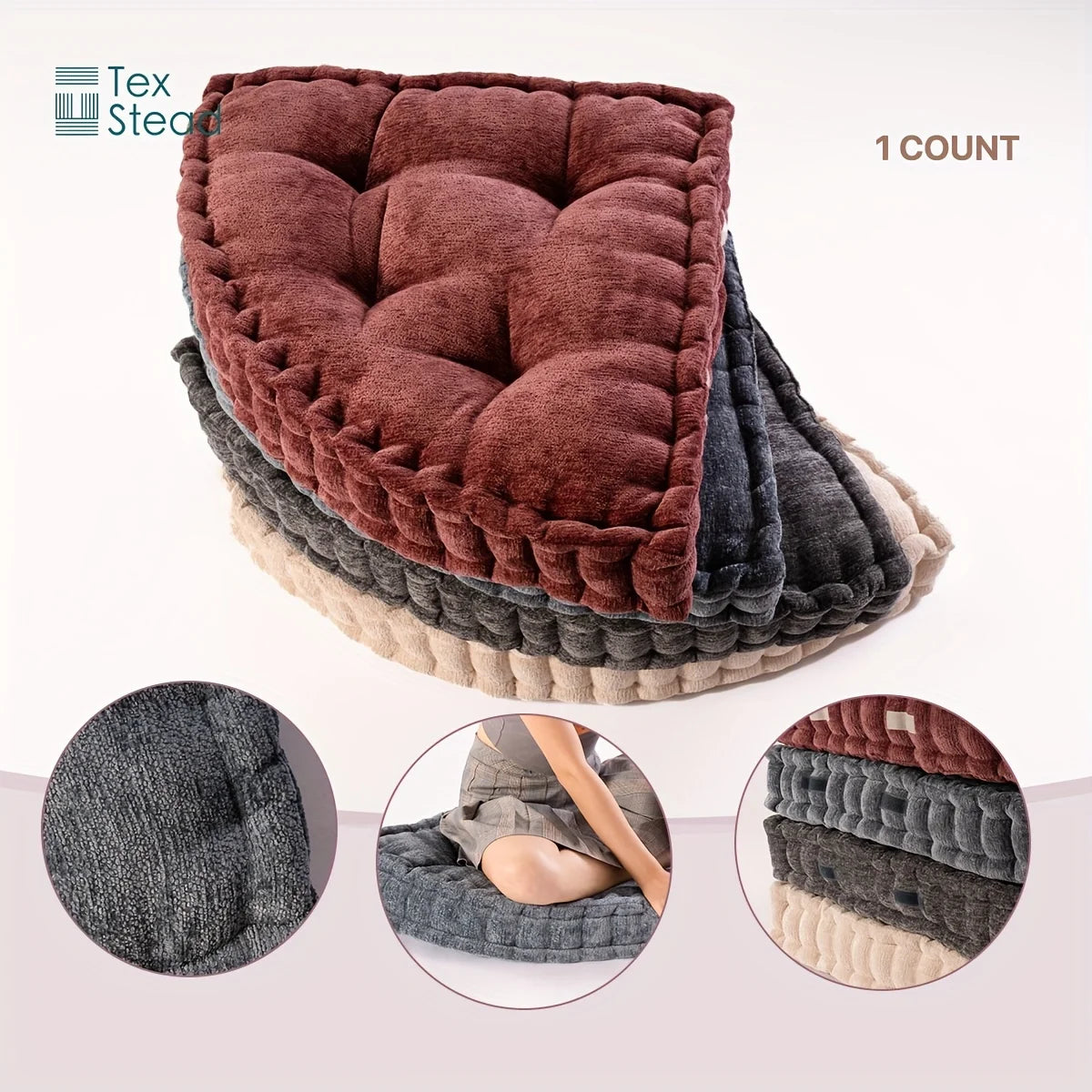 1 count Triangle cushion,Reading pad,Triangular shape with insert,Chair/Floor/Sofa/Outside Cushion