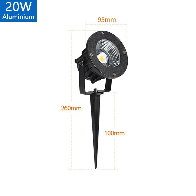 LED Garden Lawn Spike Light Set